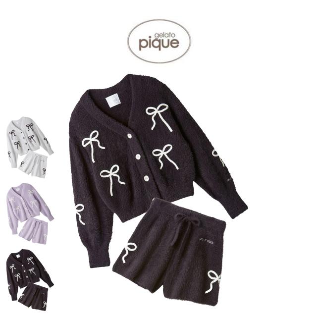 ジェラートピケ gelato pique HALLOWEEN リボンフェザーカーディガン