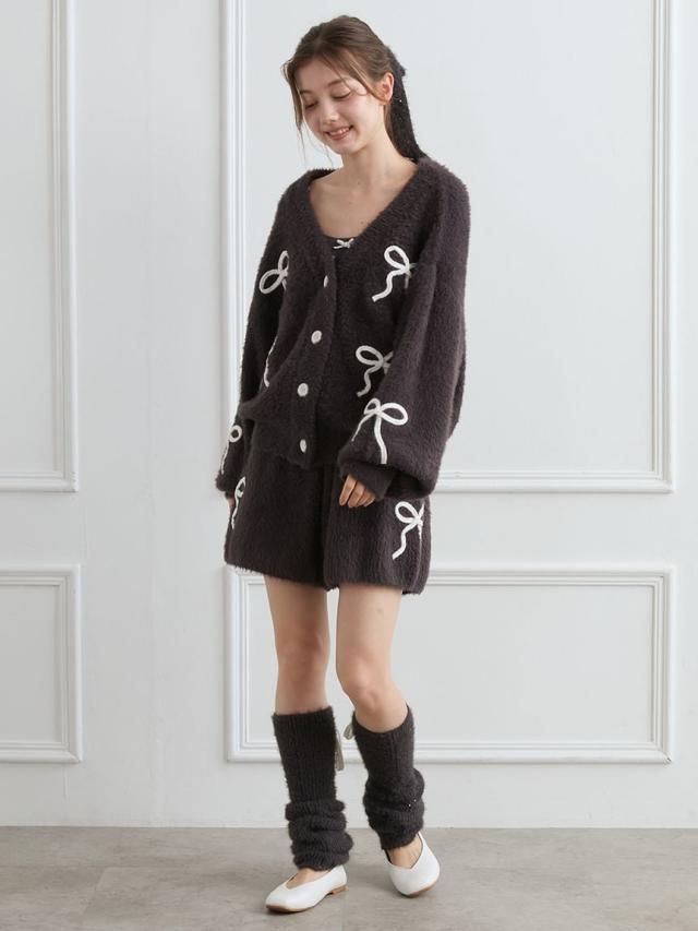 ジェラートピケ gelato pique HALLOWEEN リボンフェザーカーディガン