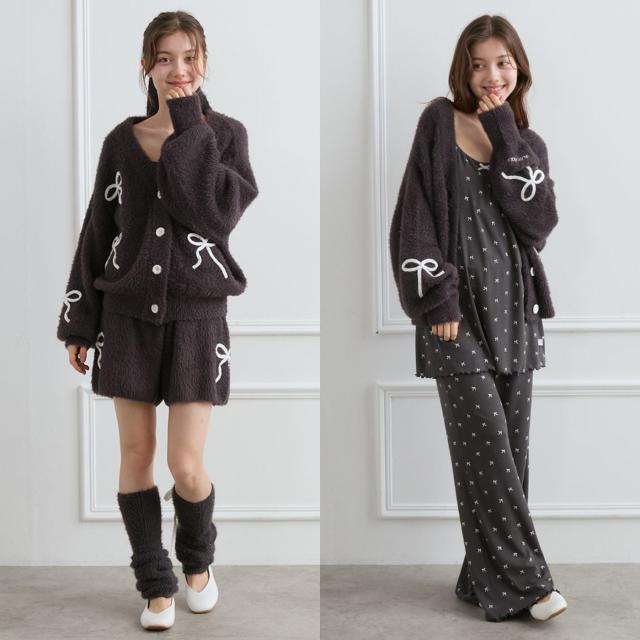 ジェラートピケ gelato pique HALLOWEEN リボンフェザーカーディガン