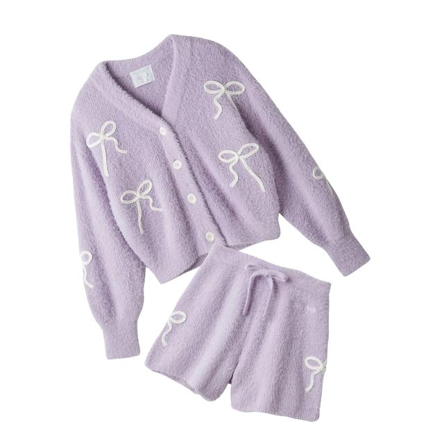 ジェラートピケ gelato pique HALLOWEEN リボンフェザーカーディガン