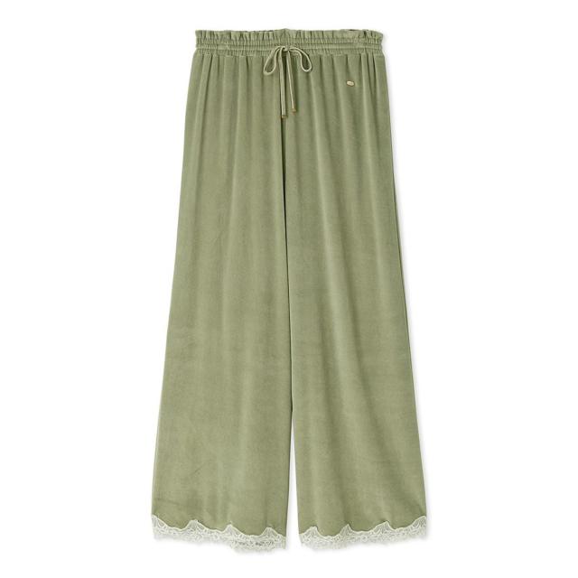 ジェラートピケ gelato pique MUCHA ベロア×レースロングパンツ pwcp254284 ジェラピケ ミュシャ パジャマ 部屋着 ルームウェア レディース 2025秋 ギフト プレゼントにおすすめ ジェラートピケ gelato pique MUCHA ベロア×レースロングパンツ