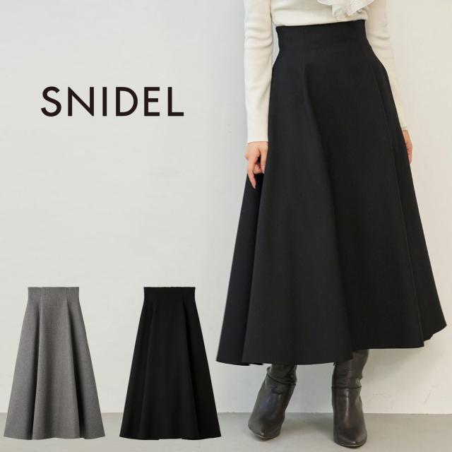 スナイデル SNIDEL ライトボンディングフレアスカート swfs255043 ロングスカート ハイウエスト レディース 2025冬