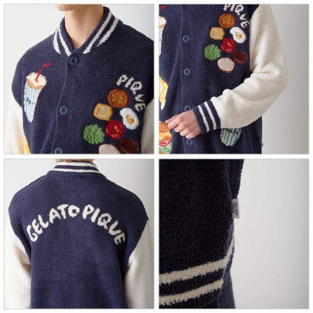 ジェラートピケ オム GELATO PIQUE HOMME ヒラノトシユキ パウダージャガードブルゾン phnt255935 ジェラピケ メンズ ルームウェア 部屋着 パジャマ 2025冬 ギフト プレゼントにおすすめ_6