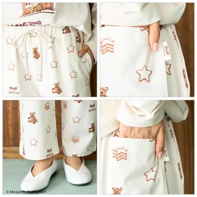 ジェラートピケ gelato pique Steiff 総柄ロングパンツ pwcp255273