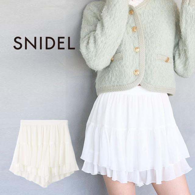 スナイデル SNIDEL リップルラインミニスカショーパン swfp255030 レディース ショートパンツ スカート ボトムス ミニ丈 2025冬
