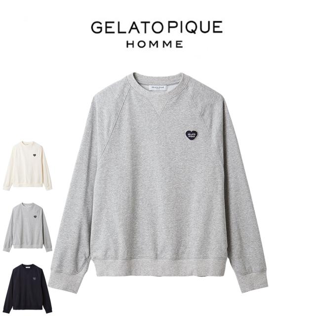 ジェラートピケ オム GELATO PIQUE HOMME 裏毛ハートロゴ刺繍プルオーバー phct261930 ジェラピケ メンズ パジャマ ルームウェア 部屋着 2026春 ギフト プレゼントにおすすめ