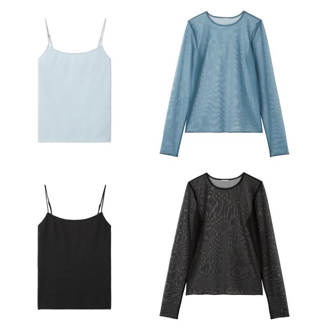 アンダーソンアンダーソン UNDERSON UNDERSON シアーカットソー×キャミソールSET uuwct255016 レディース 美影ぼうし 伸縮性 旅する 和紙原料品 メッシュ 仕かける 肌に人懐っこい 差し上げ物にオススメ
