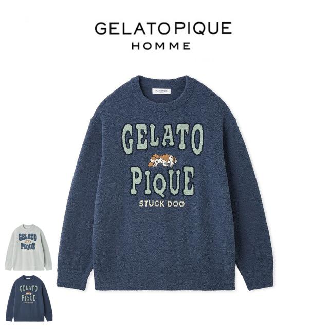 ジェラートピケ オム GELATO PIQUE HOMME エアリーモコスリーピングドッグプルオーバー phnt261917 メンズ ジェラピケ 部屋着 ルームウェア パジャマ 2026春 ギフト プレゼントにおすすめ