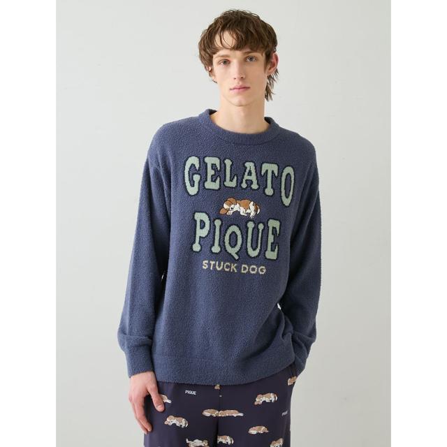 ジェラートピケ オム GELATO PIQUE HOMME エアリーモコスリーピングドッグプルオーバー phnt261917 メンズ ジェラピケ 部屋着 ルームウェア パジャマ 2026春 ギフト プレゼントにおすすめ_2