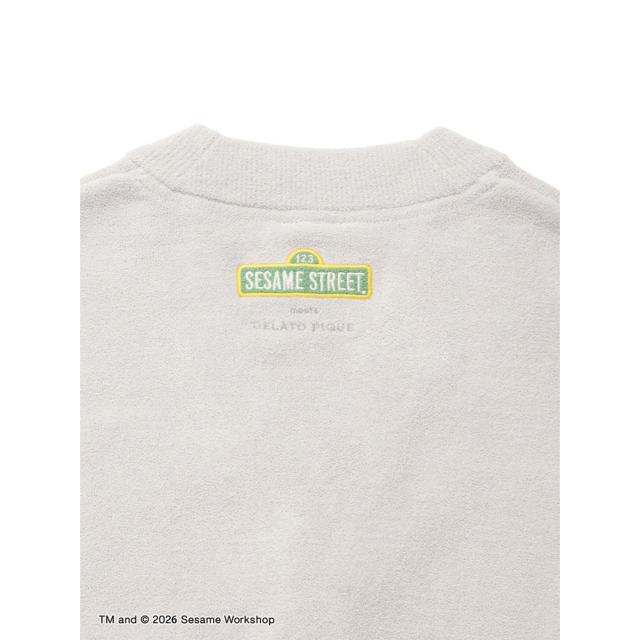 ジェラートピケ オム GELATO PIQUE HOMME SESAME STREET エアリーモコアップリケカーディガン pmnt261112 セサミストリート メンズ ジェラピケ 部屋着 ルームウェア パジャマ 2026春 ギフト プレゼントにおすすめ_3