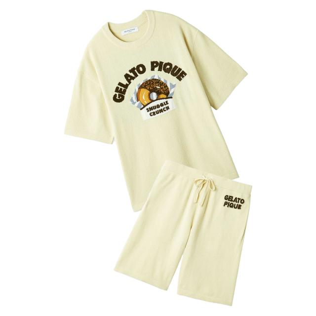 ジェラートピケ オム GELATO PIQUE HOMME エアリーモコドーナツプルオーバー&amp;ハーフパンツ pmnt261910set pmnp261912 メンズ パジャマ ルームウェア 上下セット ジェラピケ 部屋着 2026春 プレゼントにおすすめ_7