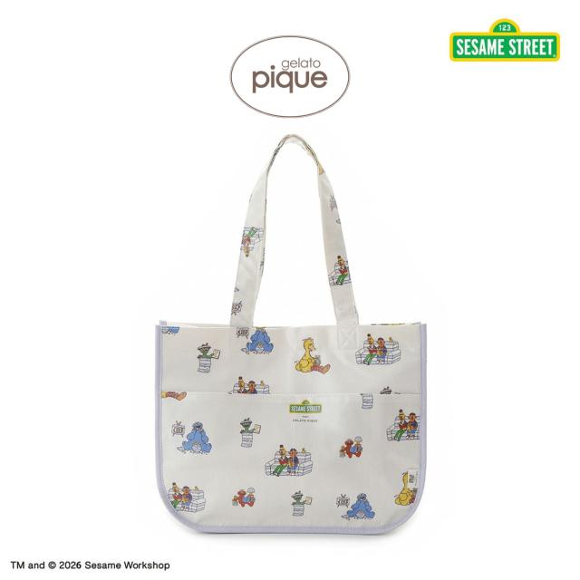 ジェラートピケ gelato pique SESAME STREET 総柄ママバッグ ppgb261665 ジェラピケ セサミストリート コラボ トートバッグ 大容量 抗菌防臭 ママグッズ 鞄 出産祝い 2026春 ギフト プレゼント