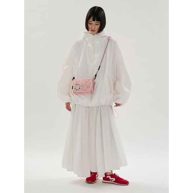 エミ ウェア emmi WEAR ギャザーフォルムナイロンワンピース 13wfo261052 レディース ロングワンピース スポーティー ノースリーブ 2026春_6