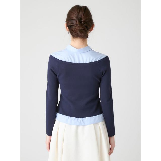 セルフォード CELFORD 洗える シャツ襟ニットトップス cwnt261113 レディース トップス 長袖 シンプル 上品 2026春_2