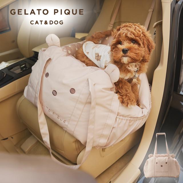 ジェラートピケ gelato pique CAT&amp;DOG ベアモチーフドライブベッド pagb249097 ジェラピケ ペットバッグ キャリーバッグ 犬用バッグ 猫用バッグ 小型犬 旅行 お出かけ 抗菌加工 ラッピング不可商品