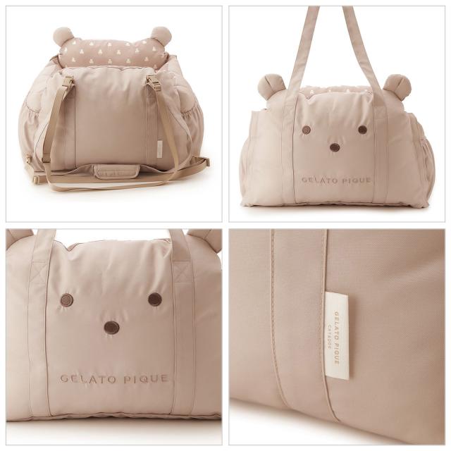 ジェラートピケ gelato pique CAT&DOG ベアモチーフドライブベッド pagb249097 ジェラピケ ペットバッグ キャリーバッグ 犬用バッグ 猫用バッグ 小型犬 旅行 お出かけ 抗菌加工 ラッピング不可商品_4