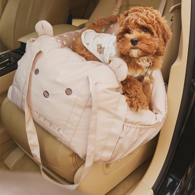 ジェラートピケ gelato pique CAT&DOG ベアモチーフドライブベッド pagb249097 ジェラピケ ペットバッグ キャリーバッグ 犬用バッグ 猫用バッグ 小型犬 旅行 お出かけ 抗菌加工 ラッピング不可商品_8