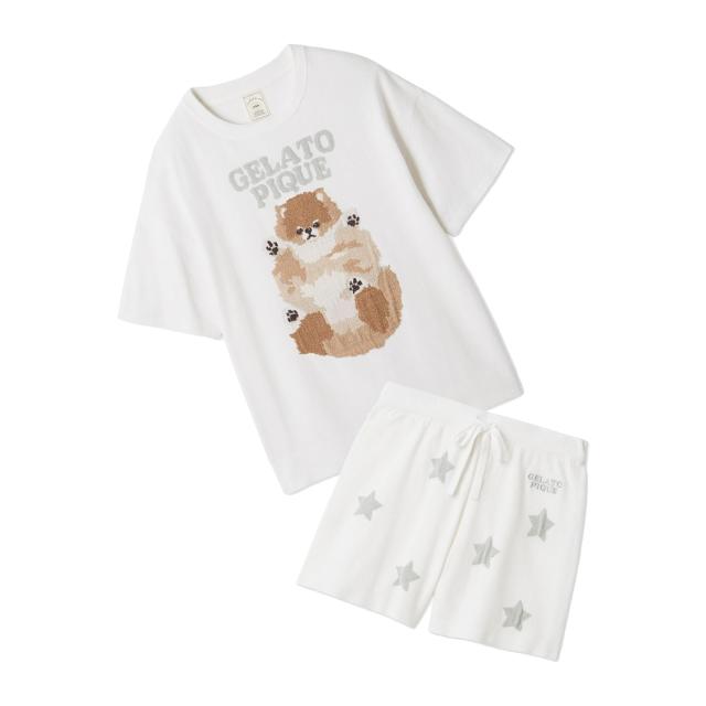 ジェラートピケ gelato pique ドッグジャガードプルオーバー&スター