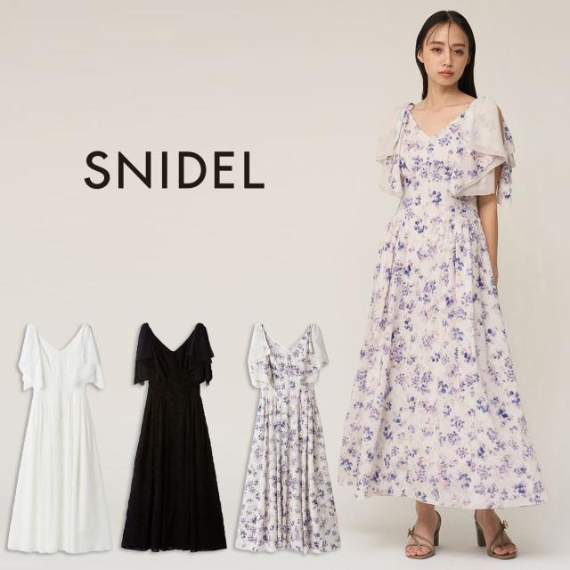 スナイデル SNIDEL リボンジャガードワンピース swfo261137 レディース ドレス ロングワンピース ノースリーブ フレア 2026春