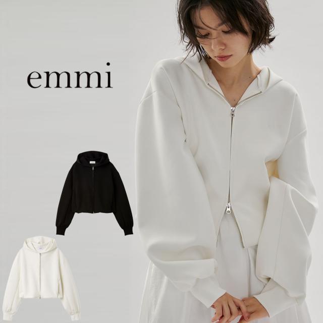 エミ ウェア emmi WEAR eco emmiロゴジップアップフーディー/UVカット 13wcd261045 レディース パーカー アウター 羽織 ダブルジップ カジュアル 2026春