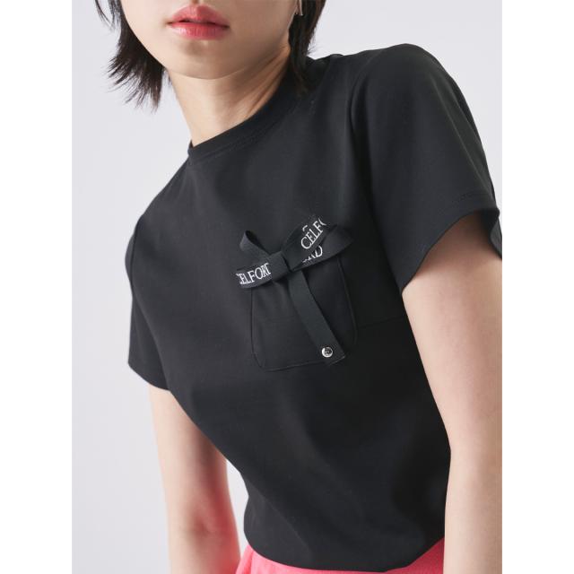 (予約) セルフォード CELFORD ロゴ刺繍リボン付きカットソー cwct264046 (7月上旬以降入荷) レディース トップス Tシャツ コットン100% 2026夏_7