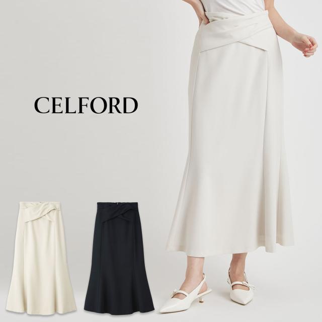 セルフォード CELFORD 洗える ツイストデザインマーメイドスカート cwfs262001 レディース ロングスカート オケージョン サステナブル 2026夏