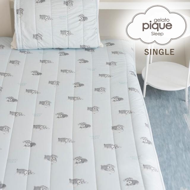 ジェラートピケ gelato pique Sleep 接触冷感 DOG柄敷きパッド（シングル）psgg262856 ジェラピケ 寝具 リバーシブル ひんやり パイル 敷パット ※ラッピング不可商品 2026夏
