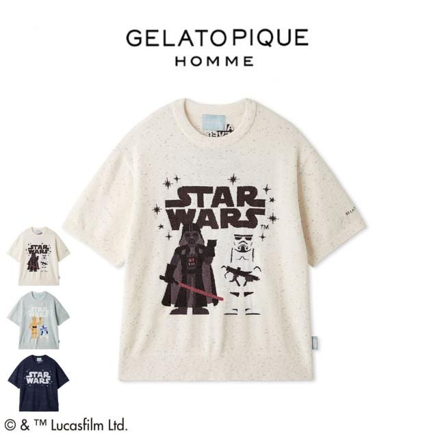 ジェラートピケ オム GELATO PIQUE HOMME STAR WARS メンズ スムーズィーキャラクタージャガードプルオーバー pmnt262012 スターウォーズ コラボ ジェラピケ パジャマ 部屋着 ルームウェア 2026夏 ギフト プレゼントにおすすめ