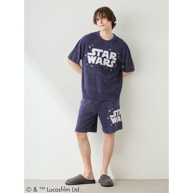 ジェラートピケ オム GELATO PIQUE HOMME STAR WARS メンズ スムーズィーキャラクタージャガードプルオーバー pmnt262012 スターウォーズ コラボ ジェラピケ パジャマ 部屋着 ルームウェア 2026夏 ギフト プレゼントにおすすめ_2
