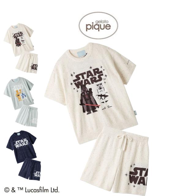 ジェラートピケ gelato pique STAR WARS レディース スムーズィーキャラクタージャガードプルオーバー&amp;ショートパンツセット pwnt262010set pwnp262011 スターウォーズ コラボ パジャマ 上下セット ルームウェア 部屋着 ジェラピケ 2026夏 ギフト プレゼントにおすすめ