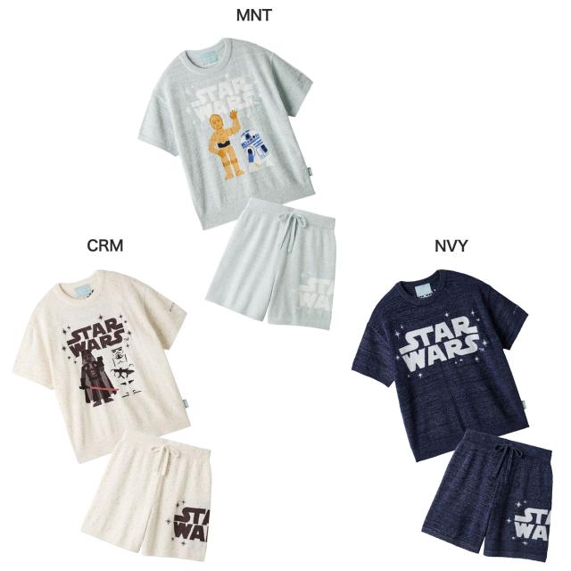 ジェラートピケ gelato pique STAR WARS レディース スムーズィーキャラクタージャガードプルオーバー&amp;ショートパンツセット pwnt262010set pwnp262011 スターウォーズ コラボ パジャマ 上下セット ルームウェア 部屋着 ジェラピケ 2026夏 ギフト プレゼントにおすすめ_1