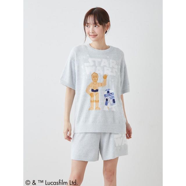 ジェラートピケ gelato pique STAR WARS レディース スムーズィーキャラクタージャガードプルオーバー&amp;ショートパンツセット pwnt262010set pwnp262011 スターウォーズ コラボ パジャマ 上下セット ルームウェア 部屋着 ジェラピケ 2026夏 ギフト プレゼントにおすすめ_2