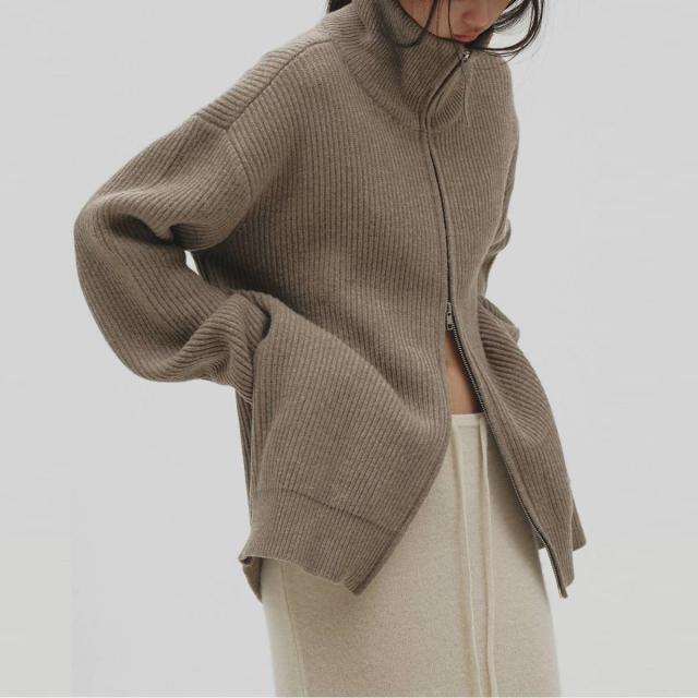 (予約) TODAYFUL トゥデイフル Zipup Knit Cardigan ジップアップニットカーディガン 12620524(12月上旬以降入荷) トップス 羽織 オーバーショルダー レディース 2026冬