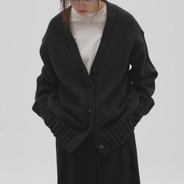 (予約) TODAYFUL トゥデイフル Boyfriend Knit Cardigan ボーイフレンドニットカーディガン 12620530(10月下旬以降入荷) トップス 羽織 Vネック ミニマル レディース 2026冬