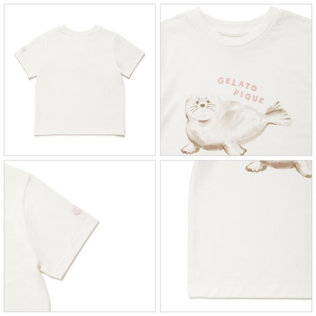 ジェラートピケ キッズ gelato pique KIDS 接触冷感 シーアニマル柄ワンポイントTシャツ&amp;総柄ショートパンツ pkct262452set pkcp262453 ジェラピケ 子供服 上下セット パジャマ 保育園着 幼稚園着 2026夏 プレゼントにもおすすめ_6