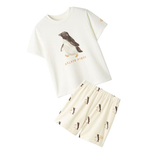 ジェラートピケ キッズ gelato pique KIDS 接触冷感 シーアニマル柄ワンポイントTシャツ&amp;総柄ショートパンツ pkct262452set pkcp262453 ジェラピケ 子供服 上下セット パジャマ 保育園着 幼稚園着 2026夏 プレゼントにもおすすめ_7