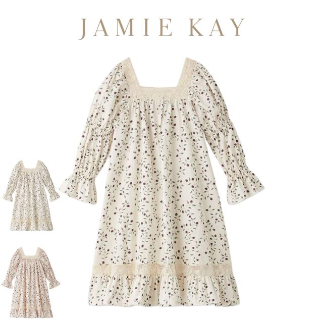ジェイミーケイ JAMIE KAY softcheese ロングワンピース jkfo264901 子供服 kids キッズ ソフトチーズ コラボ 長袖 ヴィンテージライク 2026秋 ギフト プレゼントにおすすめ