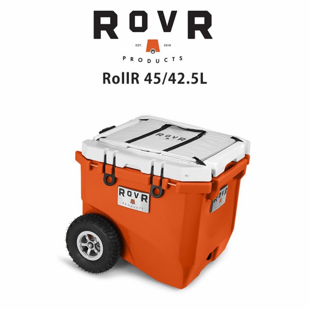 ROVR PRODUCTS (ローバー プロダクツ) ROLLR 45QT マルチクーラーボックス 42.5L  約19kg デザート 最大8日間氷保 キャリーワゴン オフロード仕様タイヤ付きの通販は