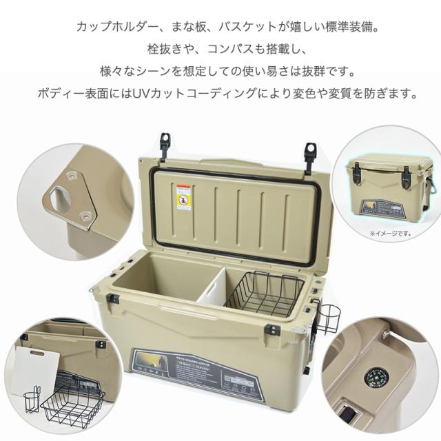 ICE AGE cooler (アイスエイジ) クーラーボックス 75QT 70.9L / ILC075tan ファミリーキャンプ グループキャンプ向け BBQシーン