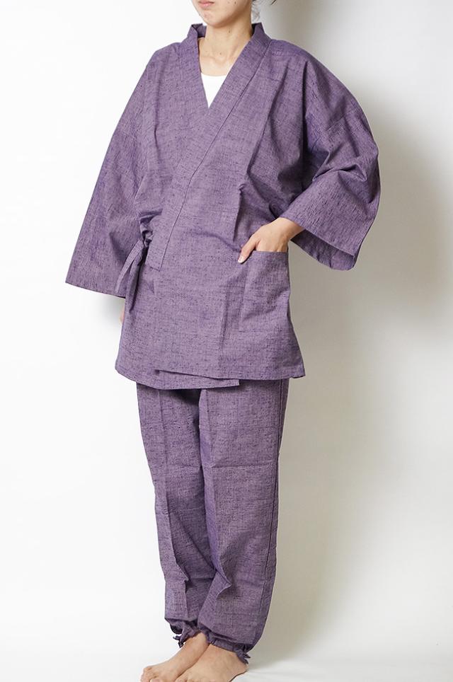作務衣 女性 久留米絣織 女性作務衣 婦人用作務衣 綿100％ 日本製 m_fashion_1