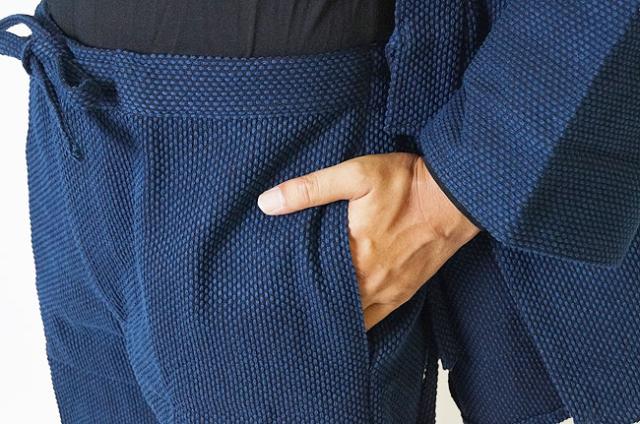 作務衣 日本製 メンズ 地厚 刺し子織作務衣 綿100％ S/