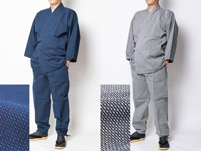 作務衣 日本製 メンズ 大柄 刺し子織作務衣　綿100％ S/M/L/LL/3Ｌ 1054　父の日 ギフト ファッション f_fashion_2
