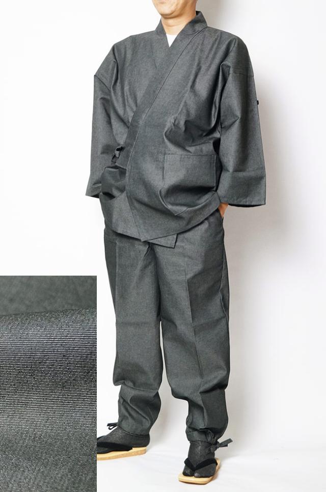 作務衣 デニム 日本製 作務衣-袖ロールアップ M/L/LL 5060