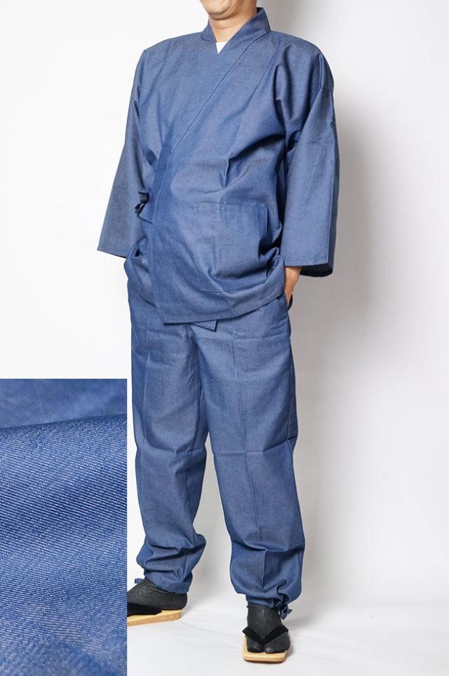 作務衣 デニム 日本製 作務衣-袖ロールアップ M/L/LL 5060　父の日 ギフト ファッション f_fashion_3