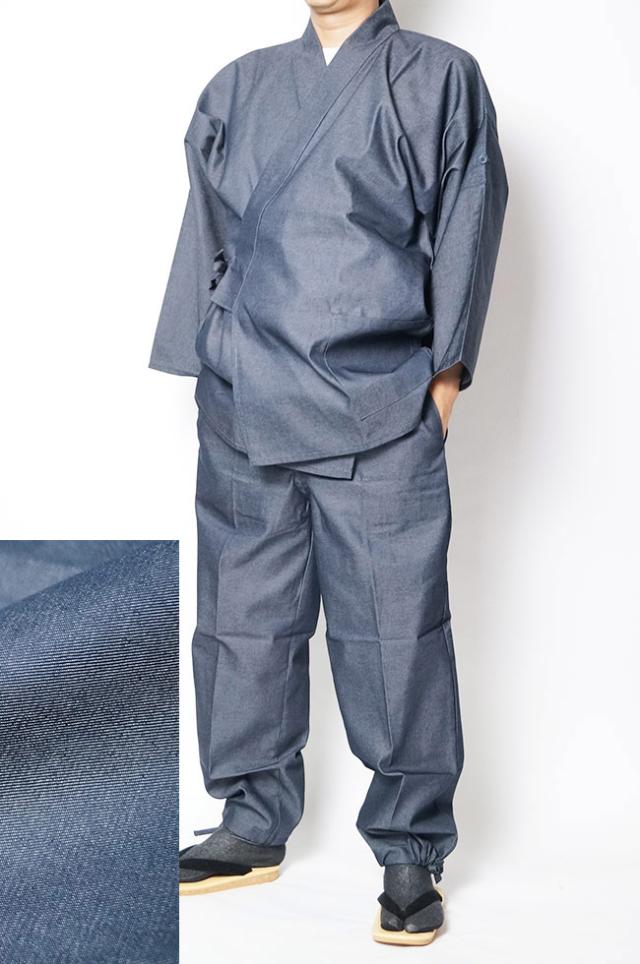 作務衣 デニム 日本製 作務衣-袖ロールアップ M/L/LL 5060　父の日 ギフト ファッション f_fashion_2