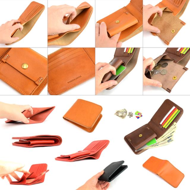 栃木レザー 二つ折り財布 小銭入れあり 革財布 本革 財布 日本製 ヌメ