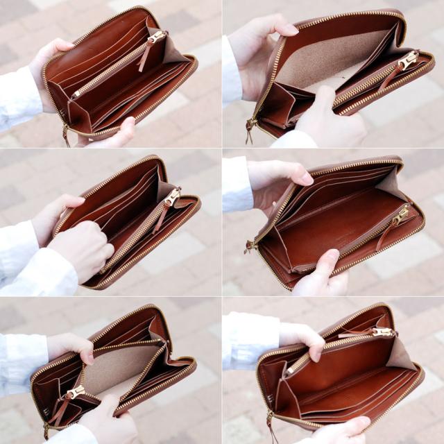 栃木レザー 長財布 ラウンドファスナー 革財布 本革 財布 日本製 ヌメ