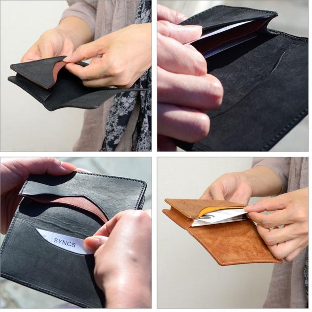 名刺入れ ネームカードケース カード入れ プエブロ 4ポケット【全6色