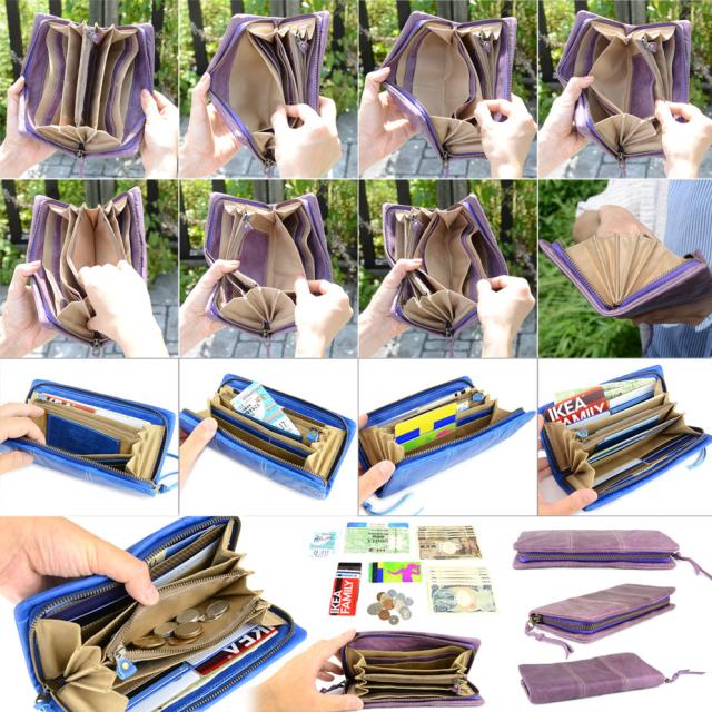 長財布 ラウンドファスナー 手絞り加工 レディース 袋縫い 豊岡財布 FEED BAG フィードバッグ 本革 レザー 牛革 日本製 豊岡 TOYOOKA 豊岡産 送料無料_1