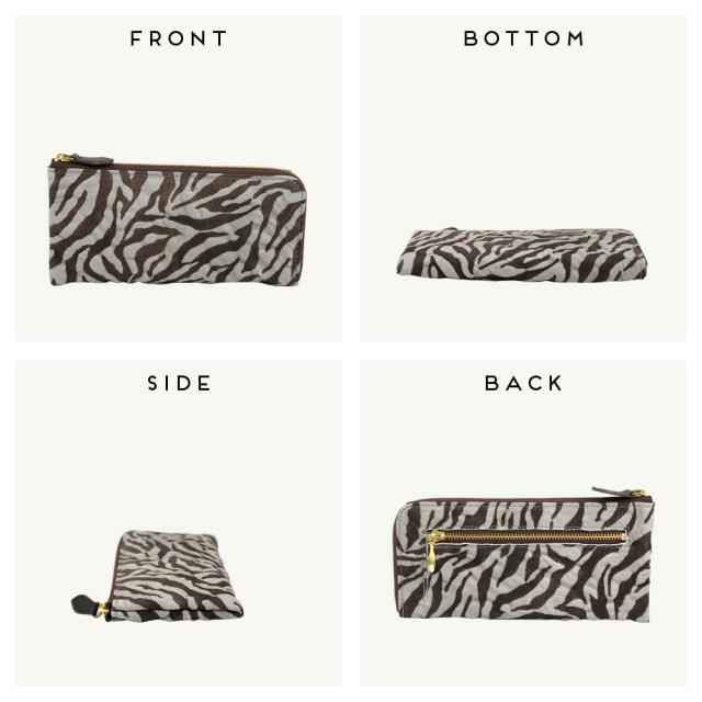 長財布 L字ファスナー レディース 薄い 日本製 京友禅 l型 ゼブラ柄